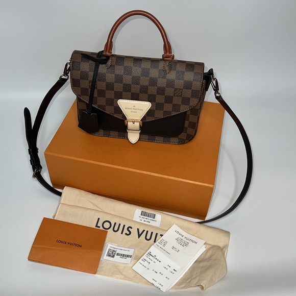 ❤️LOUIS VUITTON BEAUMARCHAIS NOIR DAMIER EBENE CANVAS/ LEATHER BAG N40146 - Picture 15 of 17